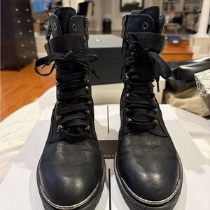 Dolce Vita Black Lace-Up Ankle Boots